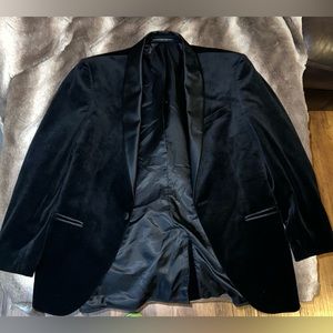 Black Polyester Blazer Men Size 38